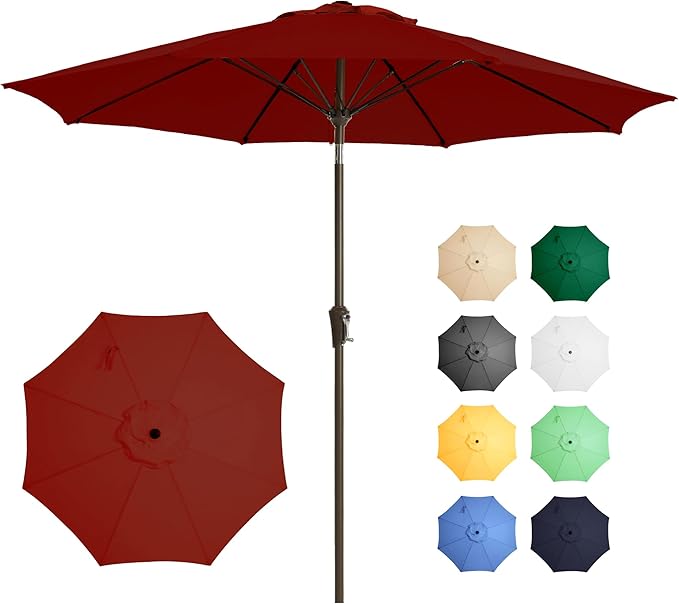 Ayge 9FT Large Outdoor Patio Umbrella Market Table Umbrella-UV Resistant by AYGE