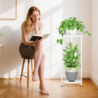 iDavosic.ly 2 Tier Corner Plant Stand Indoor, Tall Vertical Metal Flower Heavy - Image 2