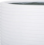 SAFAVIEH Outdoor Collection Nardo White Cement Ficonstone Planter Pot - Image 7