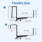 Halatool 2-Pack Adjustable Window Box Bracket, Heavy Duty Wall Mount Planter - Image 3