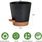 Orchid Pots with Holes, 6 Inch Self Watering Orchid Pot 2 Pack Plastic Plant - Image 5