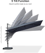 PURPLE LEAF 11' X 8' Left-right Tilting Patio Umbrella Outdoor Cantilever - Image 9