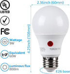 TORCHSTAR Dusk to Dawn Light Bulbs Outdoor, Sensor A19 LED Light Bulb, Auto - Image 5