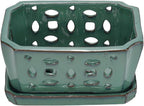 W&W Orchid Pot with Holes and Saucer - Image 2