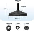 wikiwiki 80 Lbs HDPE Round Patio Umbrella Base, Weighted Umbrella Stands Fits - Image 2