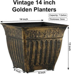 14 Inch Vintage Square Planter - Image 3