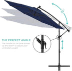 Best Choice Products 10ft Solar LED Offset Cantilever Hanging Market Patio - Image 4
