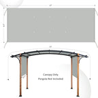 17x6.8 Ft Universal Pergola Replacement Canopy, Outdoor Canopy Shade Cover - Image 2