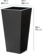 Step2 Tremont Tall Square Tapered Planter, Large Planters - Image 8