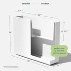 Veradek Block Series Span Plastic Planter - Image 2