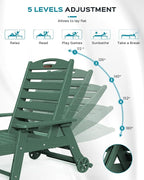 Outdoor Lounge Chair Set of 4, All Weather Patio Chaise Lounge Chair - Image 4