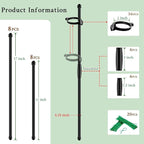 Plant Stakes 17inch &11inch SupKing Adjustable Length Plant Support Stake 16Pcs - Image 2