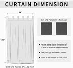 Easy-Going Outdoor Patio Curtains Detachable Tab Top Windproof Weatherproof - Image 6
