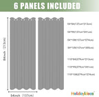 HolidayIdeas Outdoor Curtains for Patio Waterproof, 6 Panels - Image 7