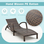 Chaise Lounge Chairs Outdoor Set of 6, Comfy Outside Wicker Patio Pool Lounge - Image 3