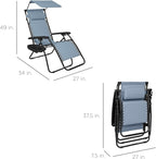 Best Choice Products Folding Zero Gravity Outdoor Recliner Patio Lounge Chair - Image 2