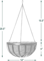 Arcadia Garden Products CB42 12" Solstice Round Hanging Basket - Image 5