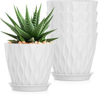 7 Inch Plant Pots 5 Pack, Flower Planters by SQKH