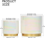 Gepege White Indoor Plant Pots for Plants, Ceramic Planter - Image 2