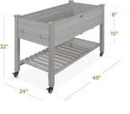 Best Choice Products Raised Garden Bed 48x24x32-inch Mobile Elevated Wood - Image 7