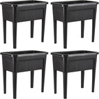 4 Pcs Plastic Raised Garden Beds by ZIWQPIHT