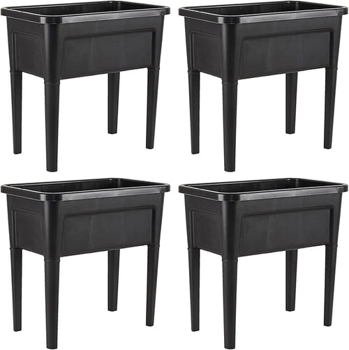 4 Pcs Plastic Raised Garden Beds by ZIWQPIHT