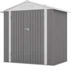 Patiowell 6x4 FT Outdoor Storage Shed, Water-Resistance Metal Outdoor Sheds - Image 2