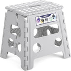 Delxo Folding Step Stool, 13 inch Non-Slip Foldable Stools by Delxo