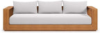 Modway Tahoe Acacia Wood Outdoor Patio Sofa in Natural Light Gray - Image 6