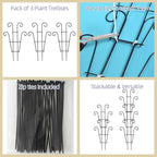 Garden Plant Trellis for Indoor Plants, Stackable Metal Trellis Supports for - Image 6