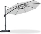 PURPLE LEAF 11 Feet Patio Umbrella Outdoor Cantilever Round Umbrella Aluminum - Image 9