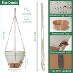Self-Watering Hanging Planters for Indoor Plants Set 2-Piece Includes Plant - Image 3