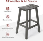 All-Weather Bar Stools Set of 2, Never Rot or Fade, - Image 4