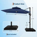 Garvee 10 ft Solar Lights Cantilever Patio Umbrella - Image 7