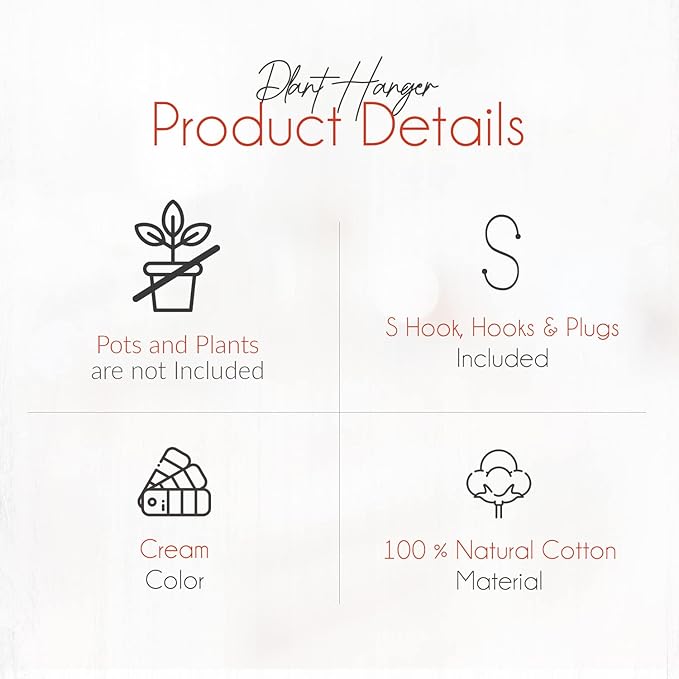 feedee Macrame Plant Hangers for Plants - Image 4
