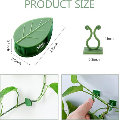 100 Pcs Plant Climbing Wall Fixture Clips Self-Adhesive Hook Vines Traction - Image 2