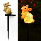 Bunny Garden Ornaments Rabbit Solar Decor Outdoor Statue Lawn Yard Decorations - Image 2