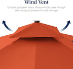 Best Choice Products 9x12ft LED Cantilever Patio Umbrella w/Base Included & - Image 7