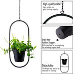 Metal Hanging Planters, Modern Plant Hanger - Image 4