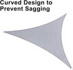 LOVE STORY 10' x 10' x 10' Triangle Silver Grey Sun Shade Sail Canopy UV Block - Image 6
