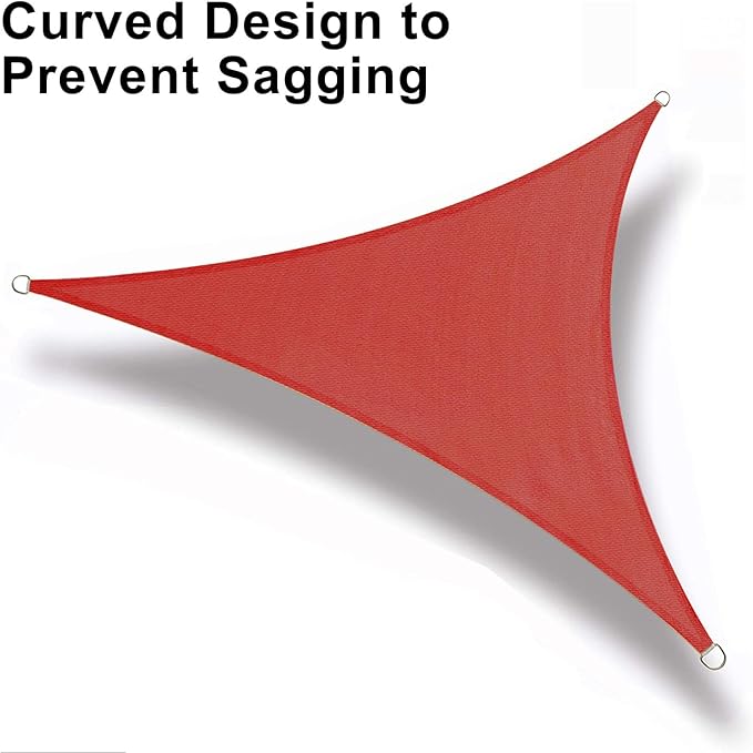 LOVE STORY Custom Size 8'x12'x14.4' Terra Red Sun Shade Sail Right Triangle - Image 6