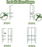 65" Tall Cucumber Trellis for Raised Bed, Garden Trellis for Climbing Plants - Image 8