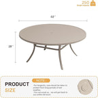 VICLLAX 63" Outdoor Round Patio Table - Image 3