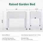 Raised Garden Bed with Legs, 28.9" Tall Self-Watering Raised Planter Box with - Image 2