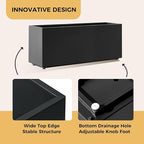 Outdoor Metal Planter Box 40Wx12Dx16H, Long Large Rectangular Trough Planters - Image 4