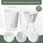20 Pcs 3 Inch Self Watering Pots Self Watering Planters - Image 2