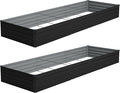 Vengarus 2 Pack 12x4x1FT Galvanized Raised Garden Bed Kit, Outdoor Metal by Vengarus