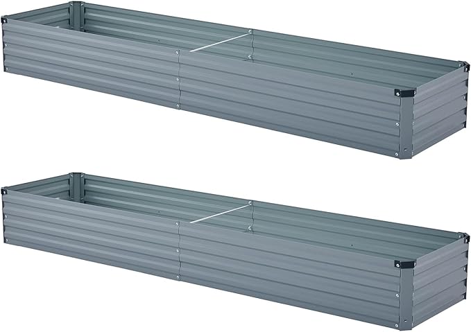 2 Pack 6x1.5x1FT Galvanized Raised Garden Beds Kit Outdoor Metal Gardening - Image 6