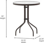 Flash Furniture Bellamy 23.75'' Round Tempered Glass Metal Table - Image 3