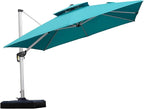 PURPLE LEAF 10ft Patio Umbrella Outdoor Square Umbrella Large Cantilever by PURPLELEAF